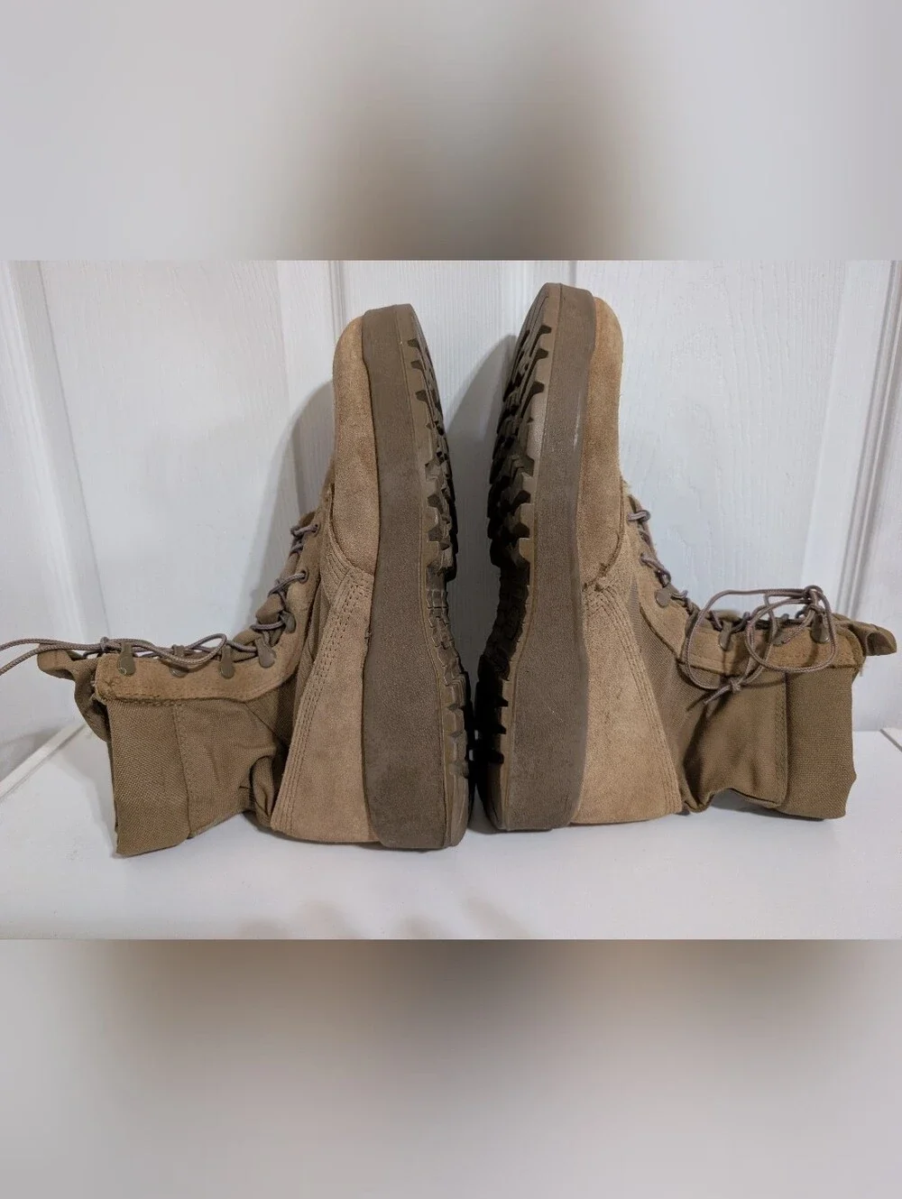 Vibram Hot Weather Army Combat Boots Coyote Sole Lace Up Size 10 Made in USA